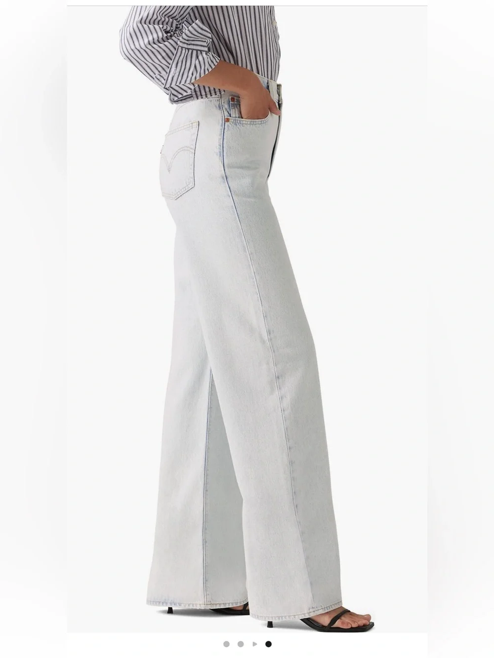 Levi's Ribcage High Waist Wide Leg Jeans Be Prepared light wash size 28 NWT